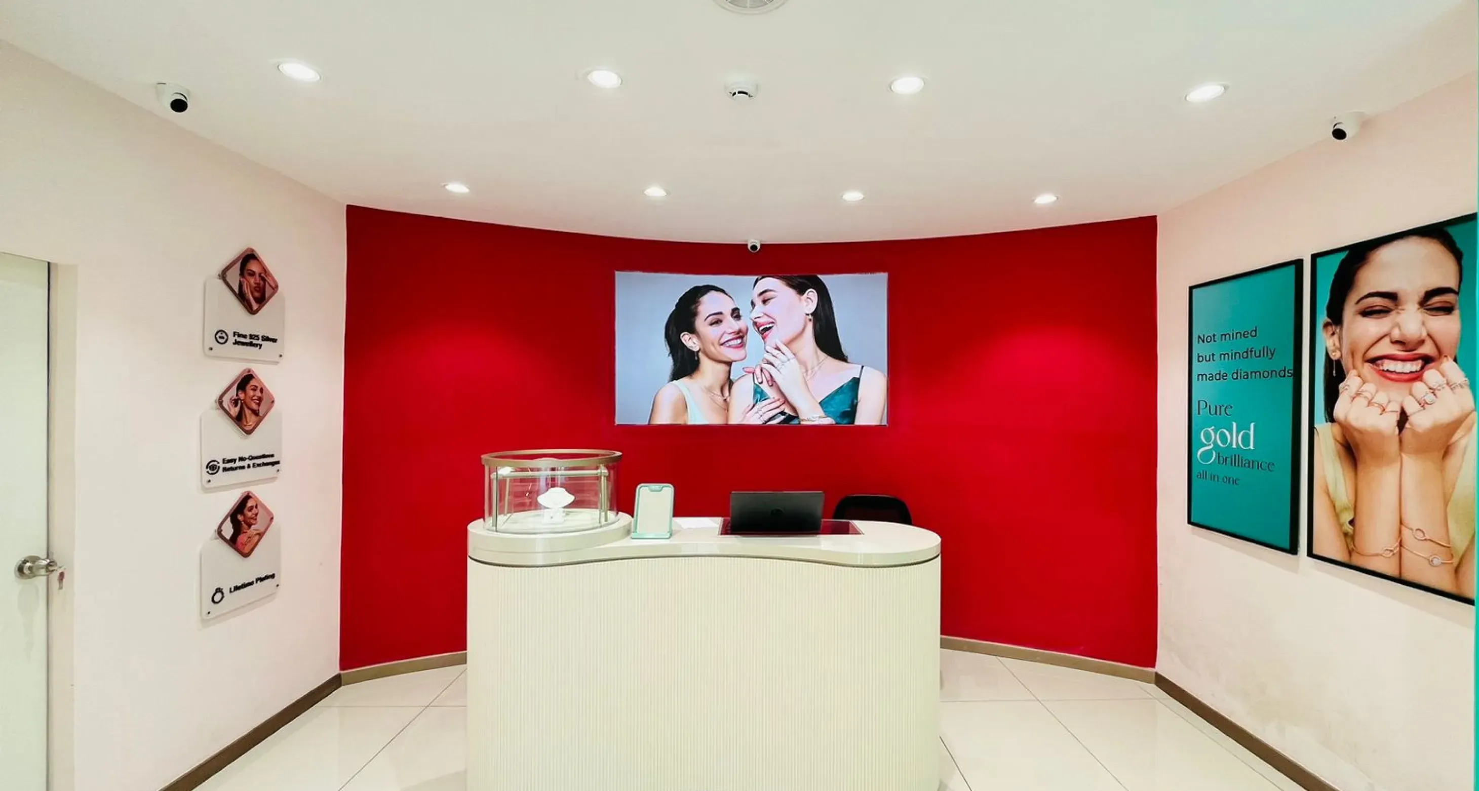 Store reception area interior design