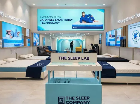 The Sleep Company showroom interior design